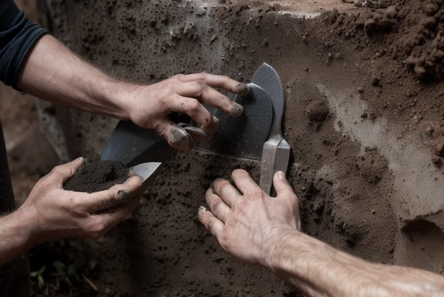 Mains dans la terre humide, agenouillé sur un tapis de mousse pour épargner les genoux et le bas du dos