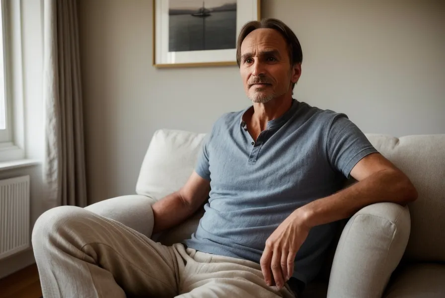 Genou ramené vers la poitrine sur le matelas, exercice doux de mobilité matinale contre la raideur du dos