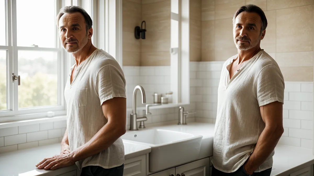 Se brosser les dents au lavabo sans tirer sur son dos, un geste quotidien pour un dos sensible